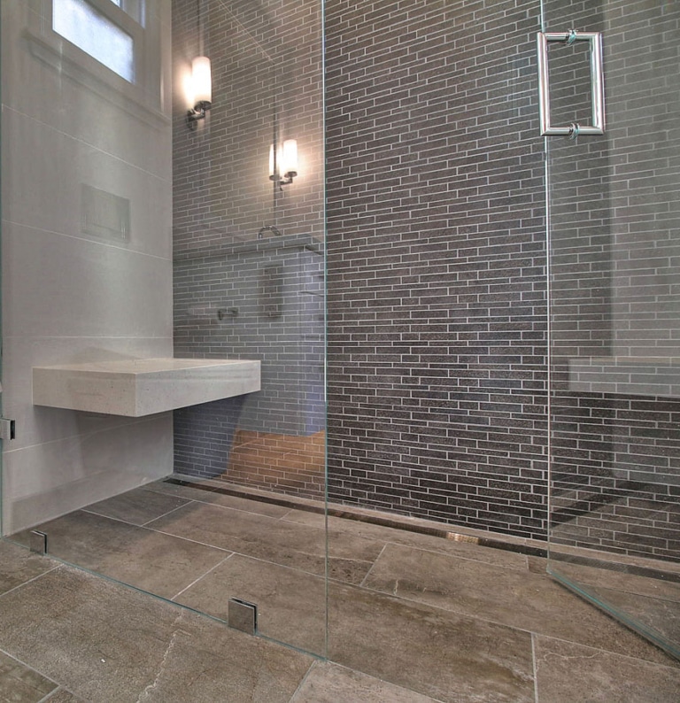 Popular bathroom features: Slot/linear drains and curbless showers